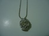 021BIJ - Corrente Caveirinha Prateada com Strass