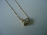 012BIJ - Corrente Borboleta Dourada com Strass